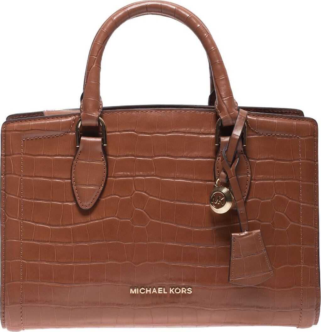 Michael Kors Zoe Handbag In Chestnut Color Brown