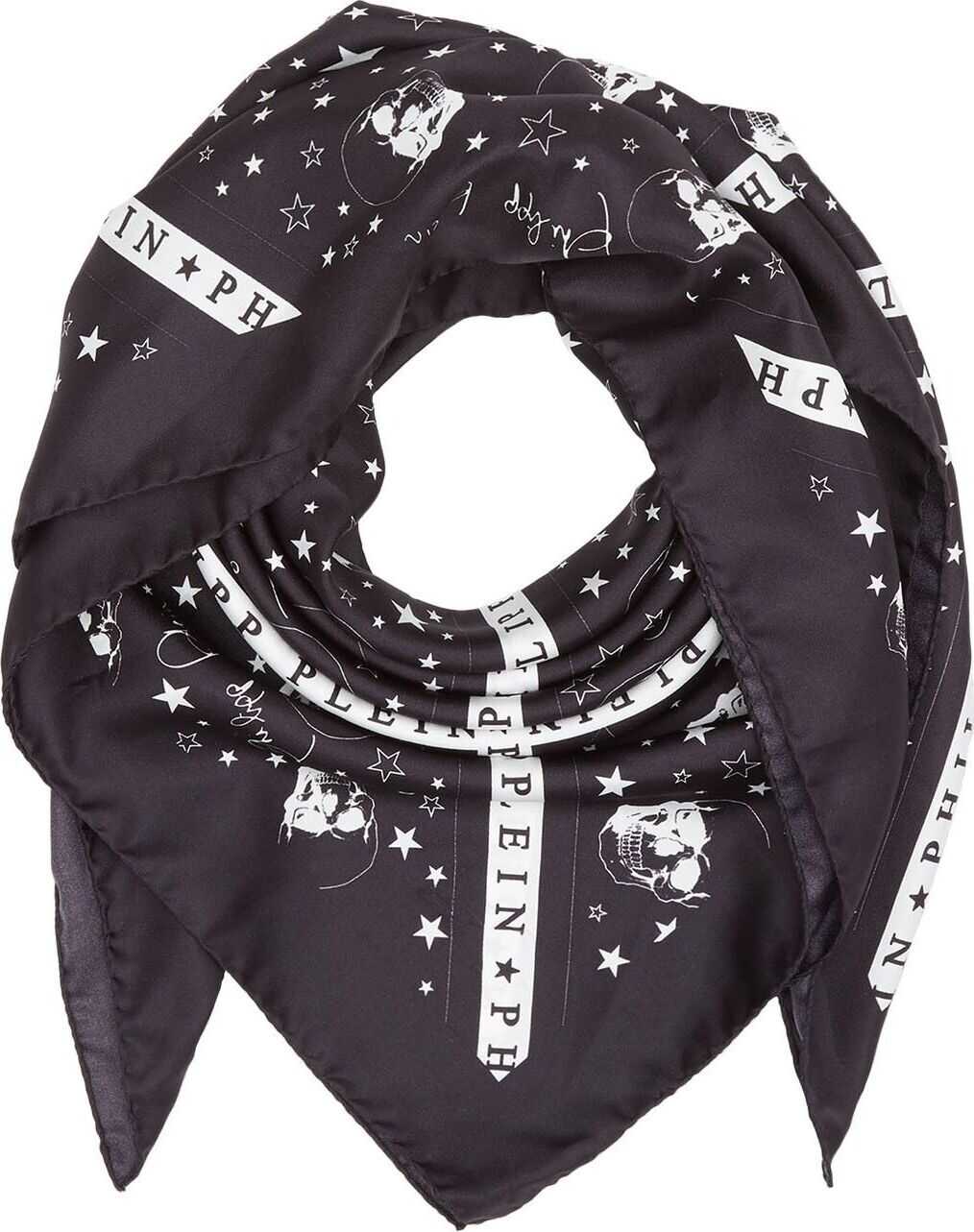 Philipp Plein Silk Foulard BLACK