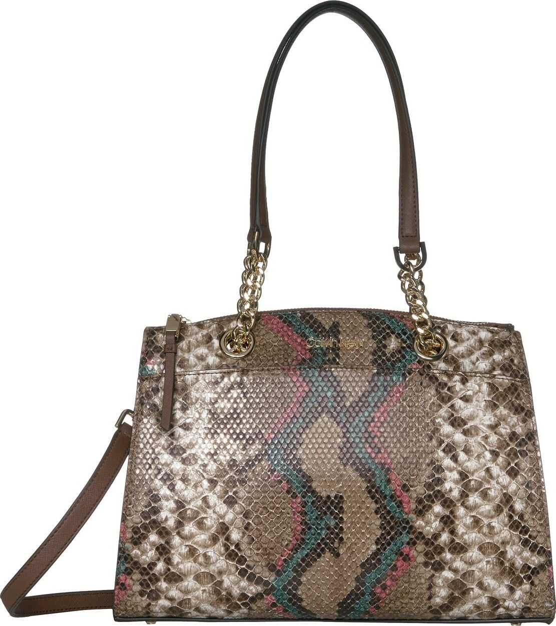Calvin Klein Hayden Jungle Python Satchel New Wave Multi