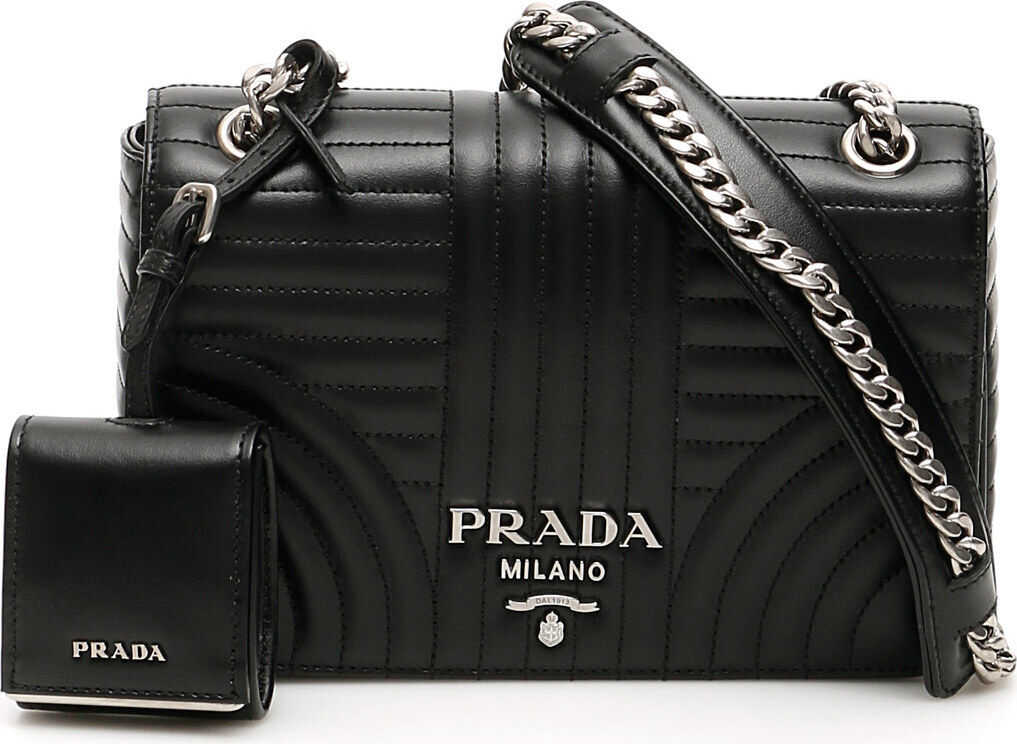 Prada Leather Diagramme Bag NERO 2