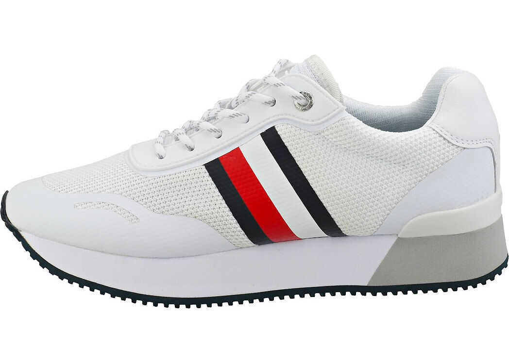 Tommy Hilfiger Mesh City Sneaker Fashion Trainers In White White