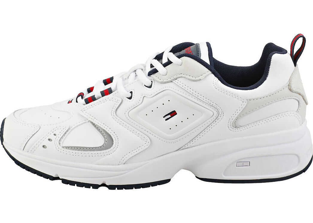 Tommy Jeans Heritage Sneaker Fashion Trainers In White White