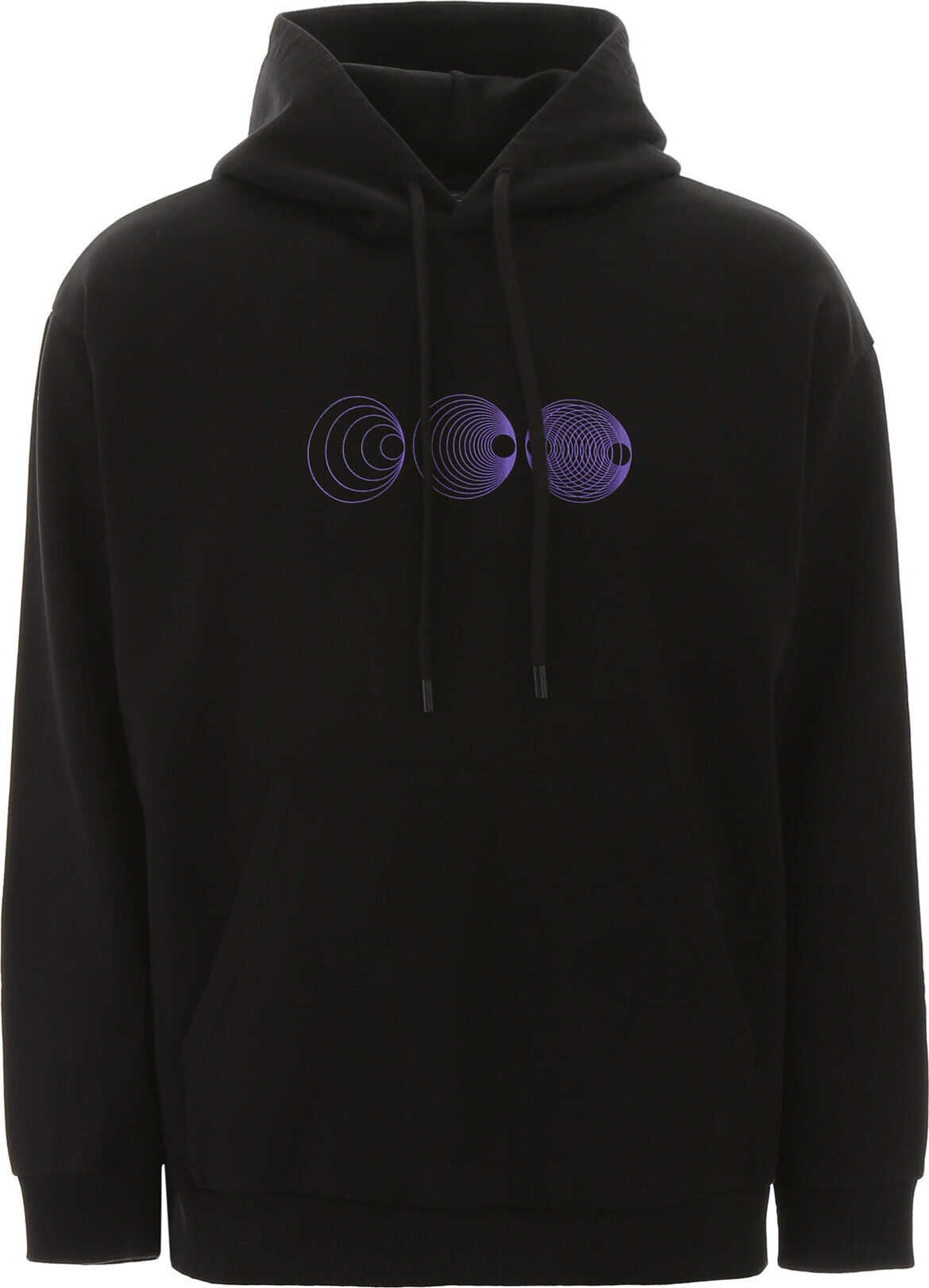 Bluza Marcelo Burlon Poster Print Hoodie BLACK LIGHT BLUE