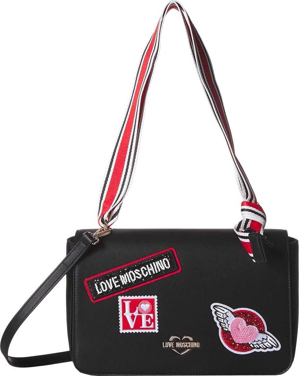 LOVE Moschino Patch Top-Handle Bag Nero
