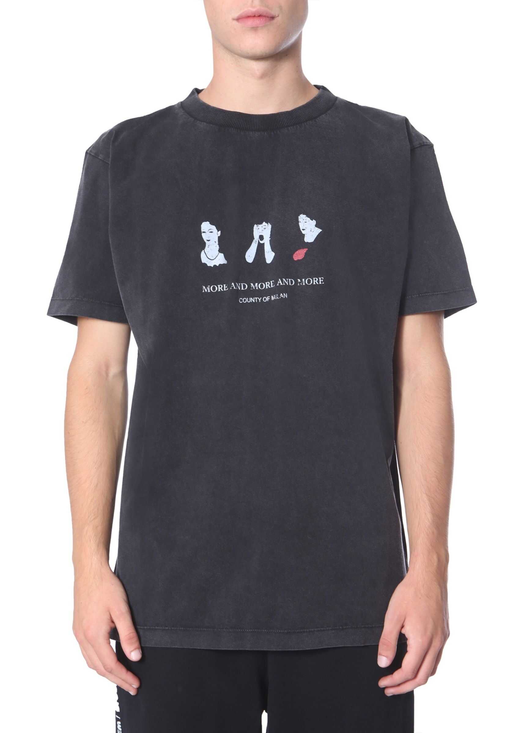 Marcelo Burlon Round Neck T-Shirt BLACK