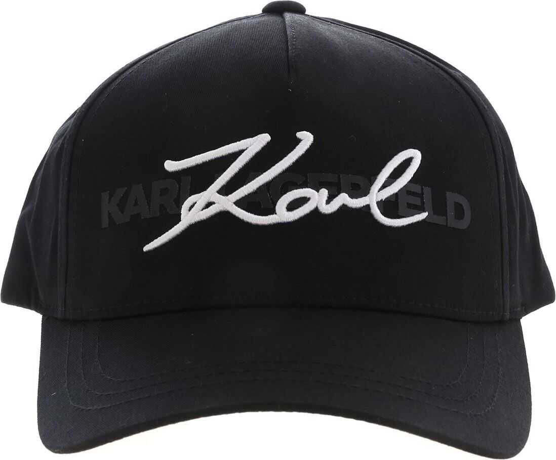 Karl Lagerfeld Karl Embroidery Hat In Black Black