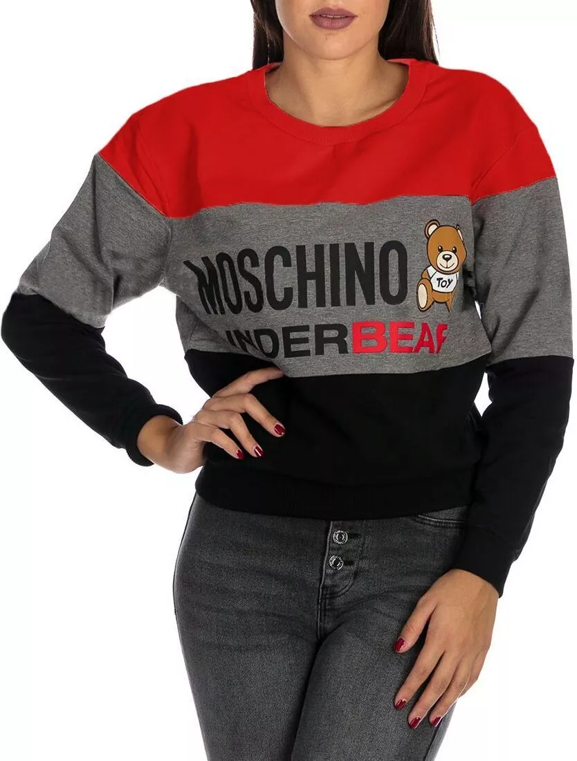 Bluza Moschino Cotton Sweatshirt MULTICOLOR
