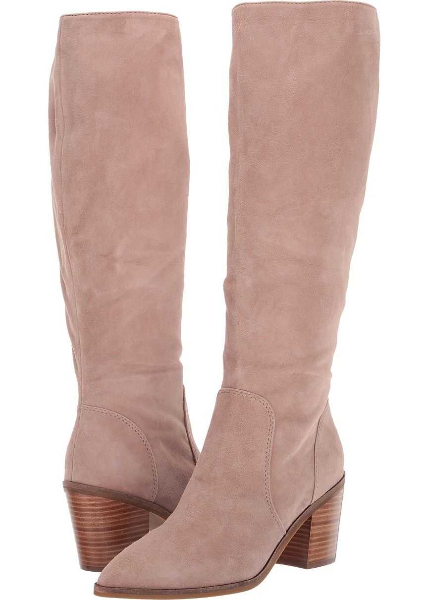 Cizma Cole Haan Willa Boot 75 mm Stone Taupe Suede/Dark Natural Semishine Stack