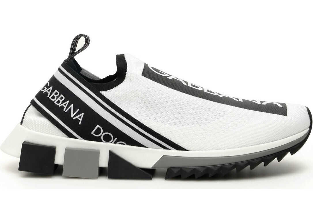 Dolce & Gabbana Running Knit Sneakers BIANCO NERO