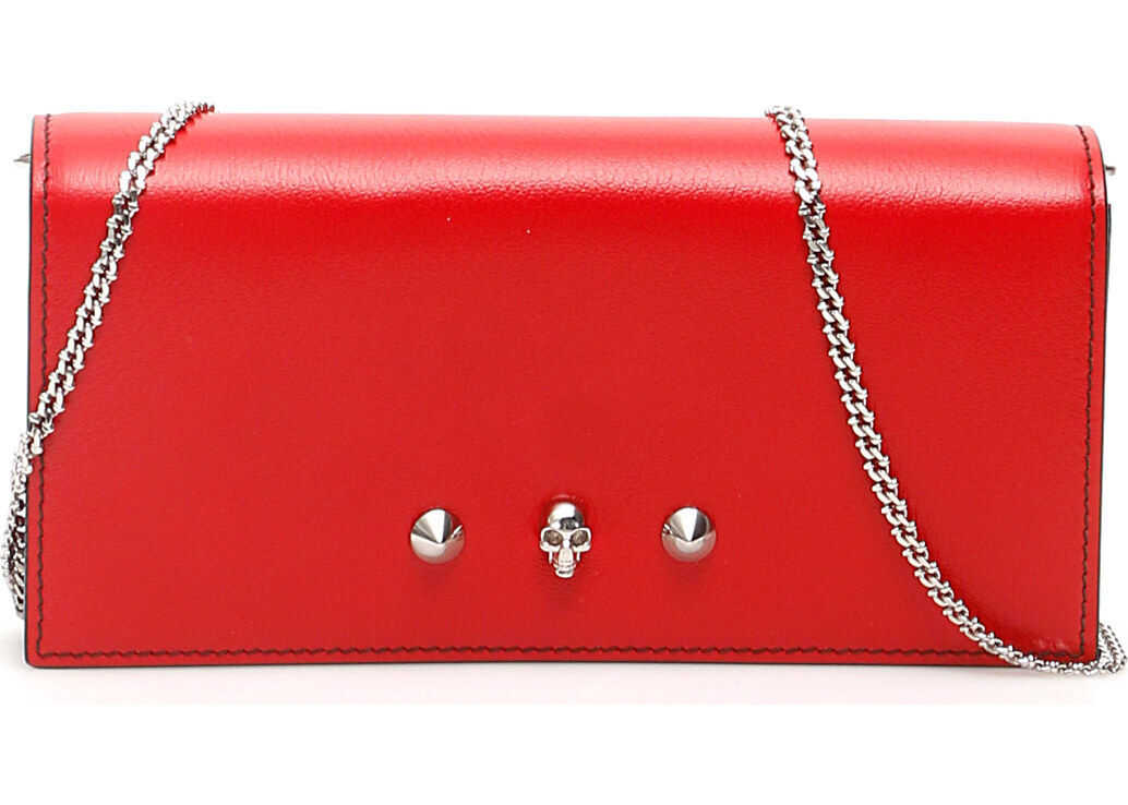 Alexander McQueen Wallet On Chain DEEP RED