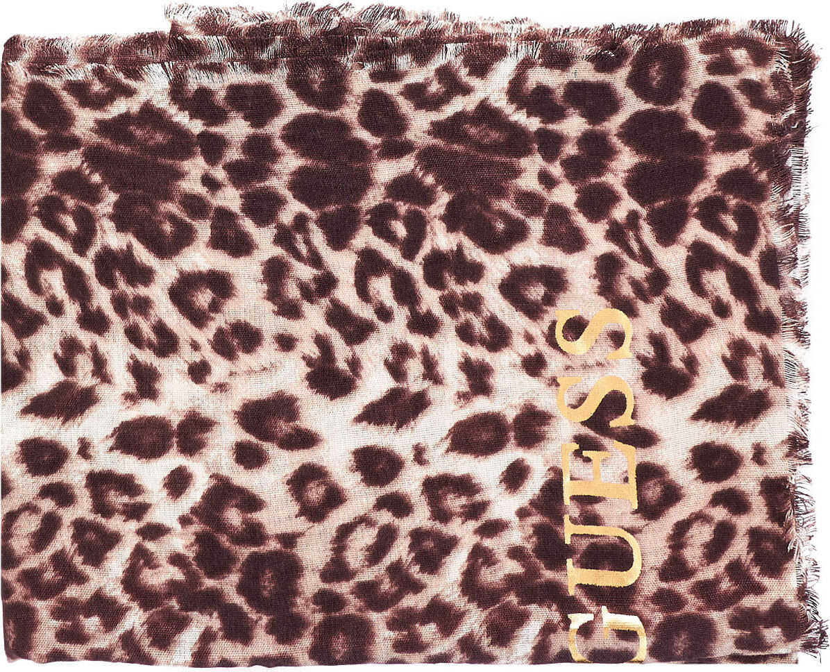 GUESS Printed scarf Brown