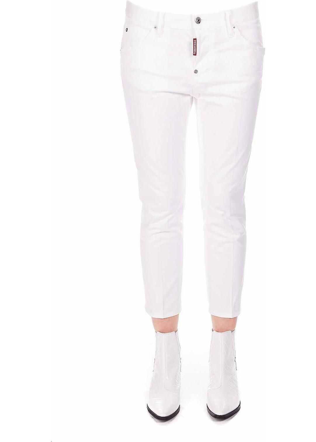 DSQUARED2 Cool Girl Cropped Jean White