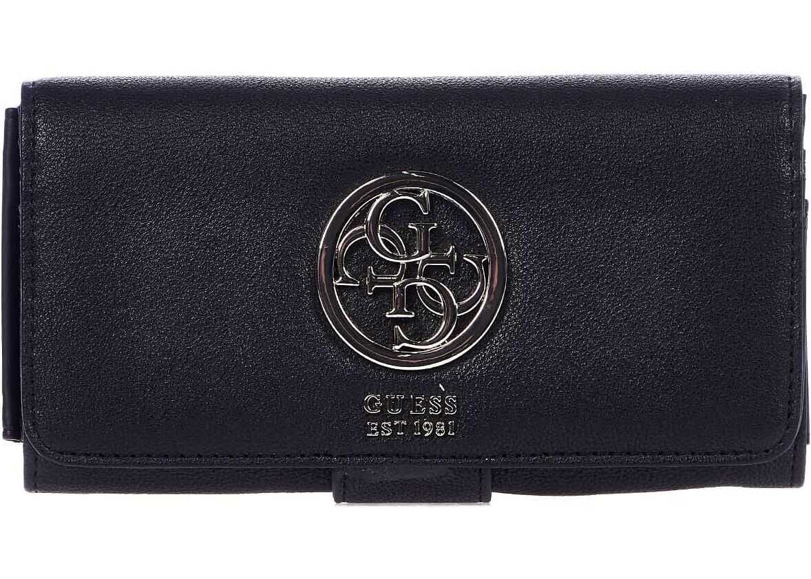 GUESS Wallet with logo Black