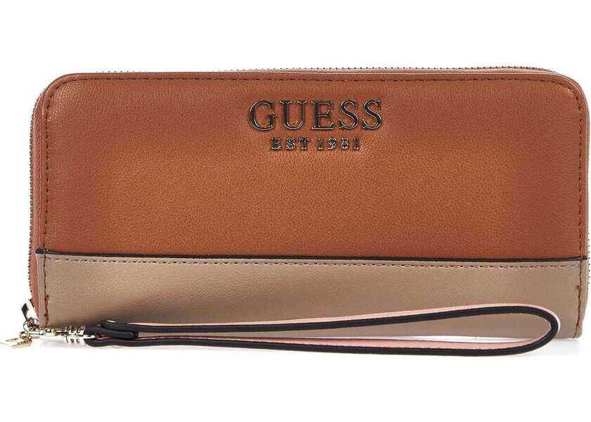 Portofele Guess Wallet In Faux Leather Brown Femei Boutique Mall