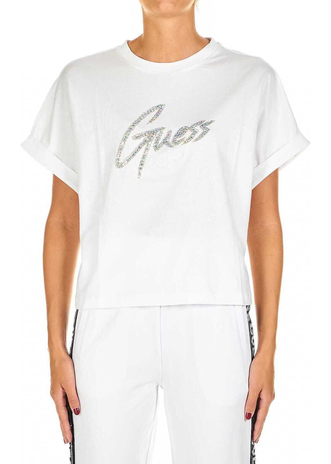 GUESS T-shirt with strass White