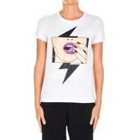 Bluze T-shirt with glitter print Femei