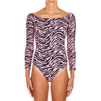 Bluze Body stocking with tiger print Femei