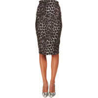 Fuste casual Pencil skirt with animal print Femei