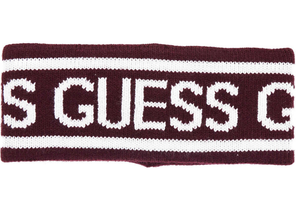 GUESS Head band with logo Red