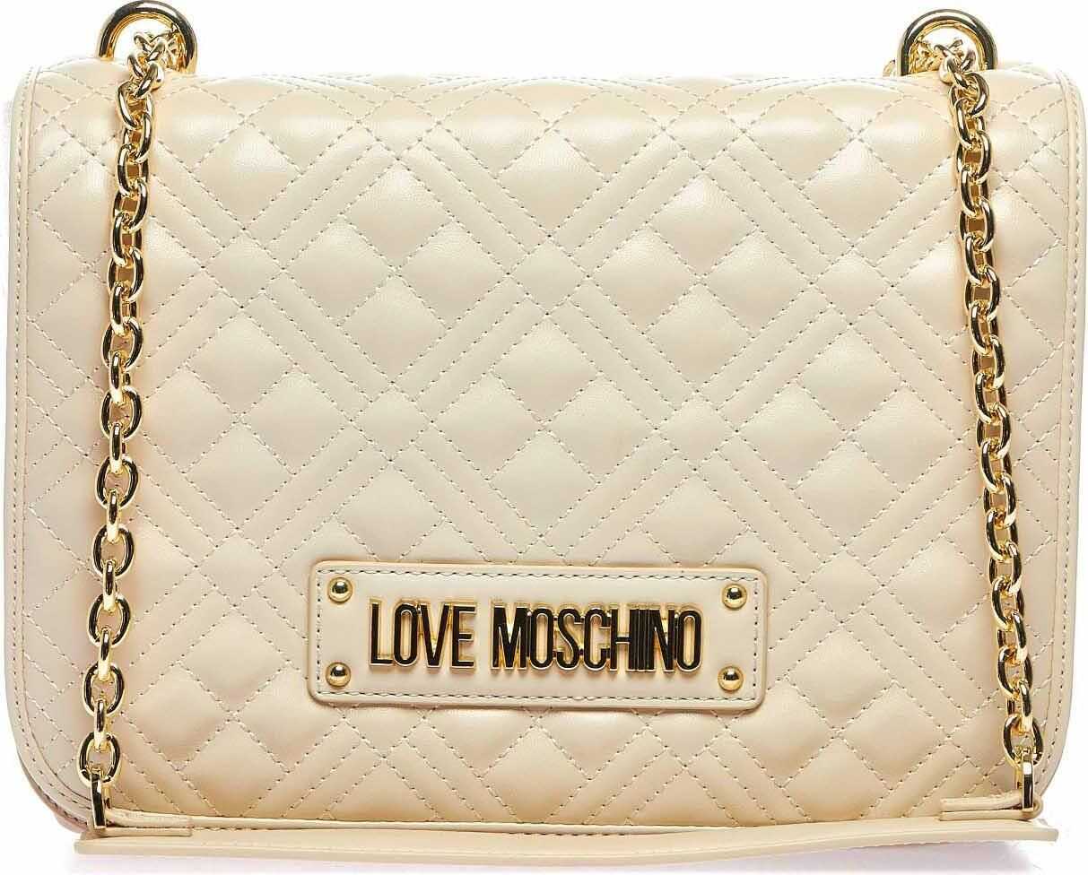LOVE Moschino Quilted shoulder bag Beige