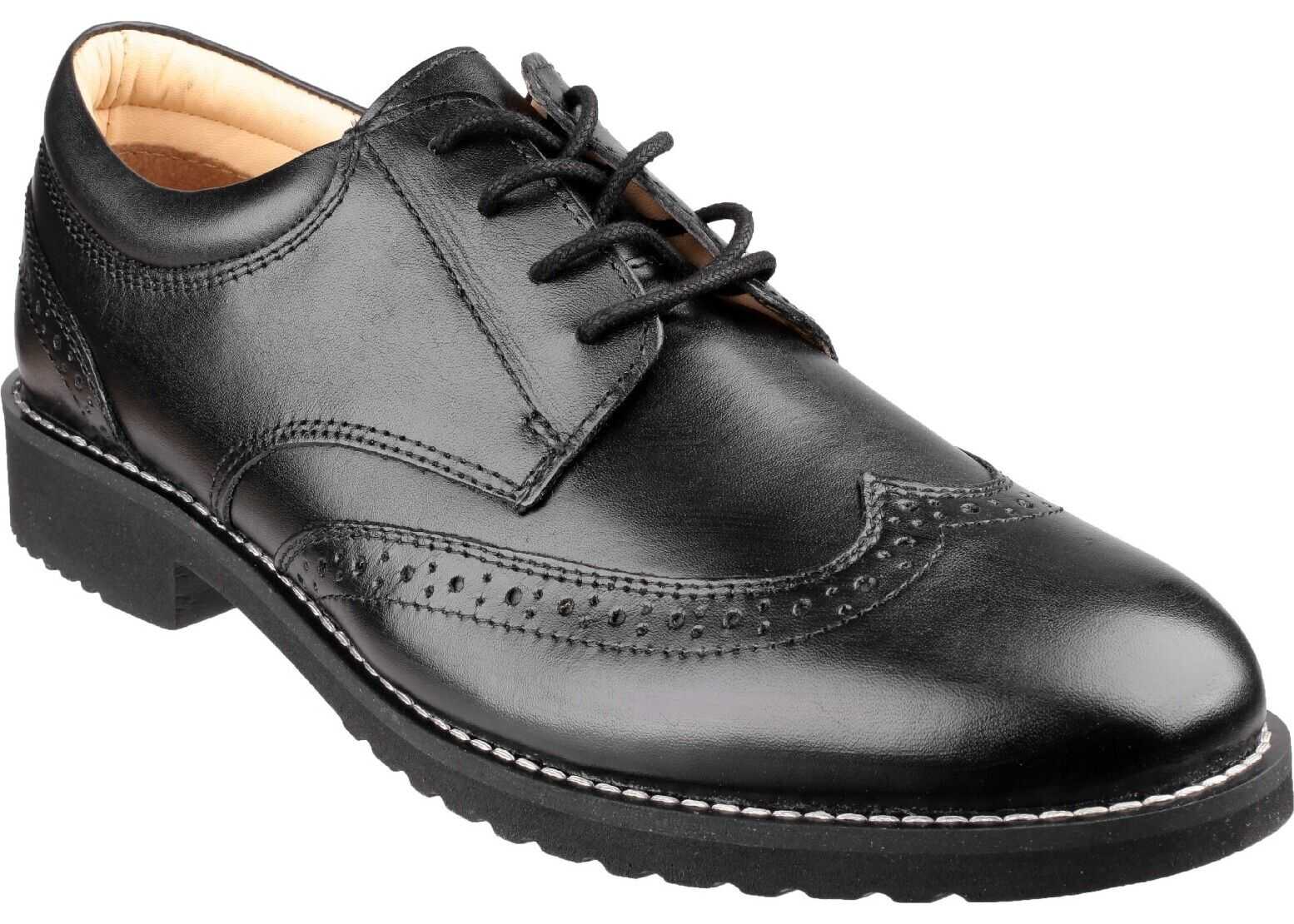 Cotswold Hardwicke Featherlight Lace up Brogue Shoe* BLACK