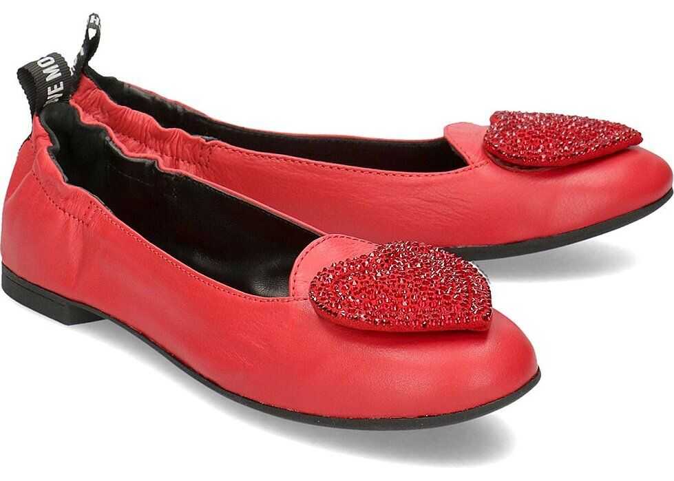 Balerin LOVE Moschino JA11040G1AIA0500 Czerwony