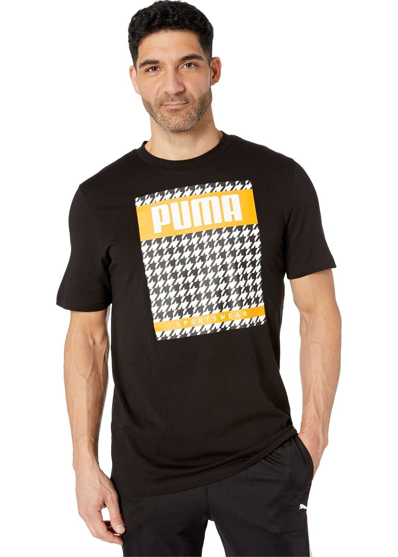 PUMA Trend All Over Print Graphic Tee Cotton Black