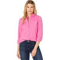 Camasi casual Long Sleeve Dot Stretch Poplin Shirt Femei