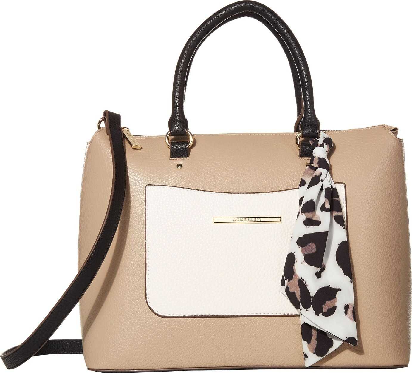Anne Klein Top Zip Satchel Truffle