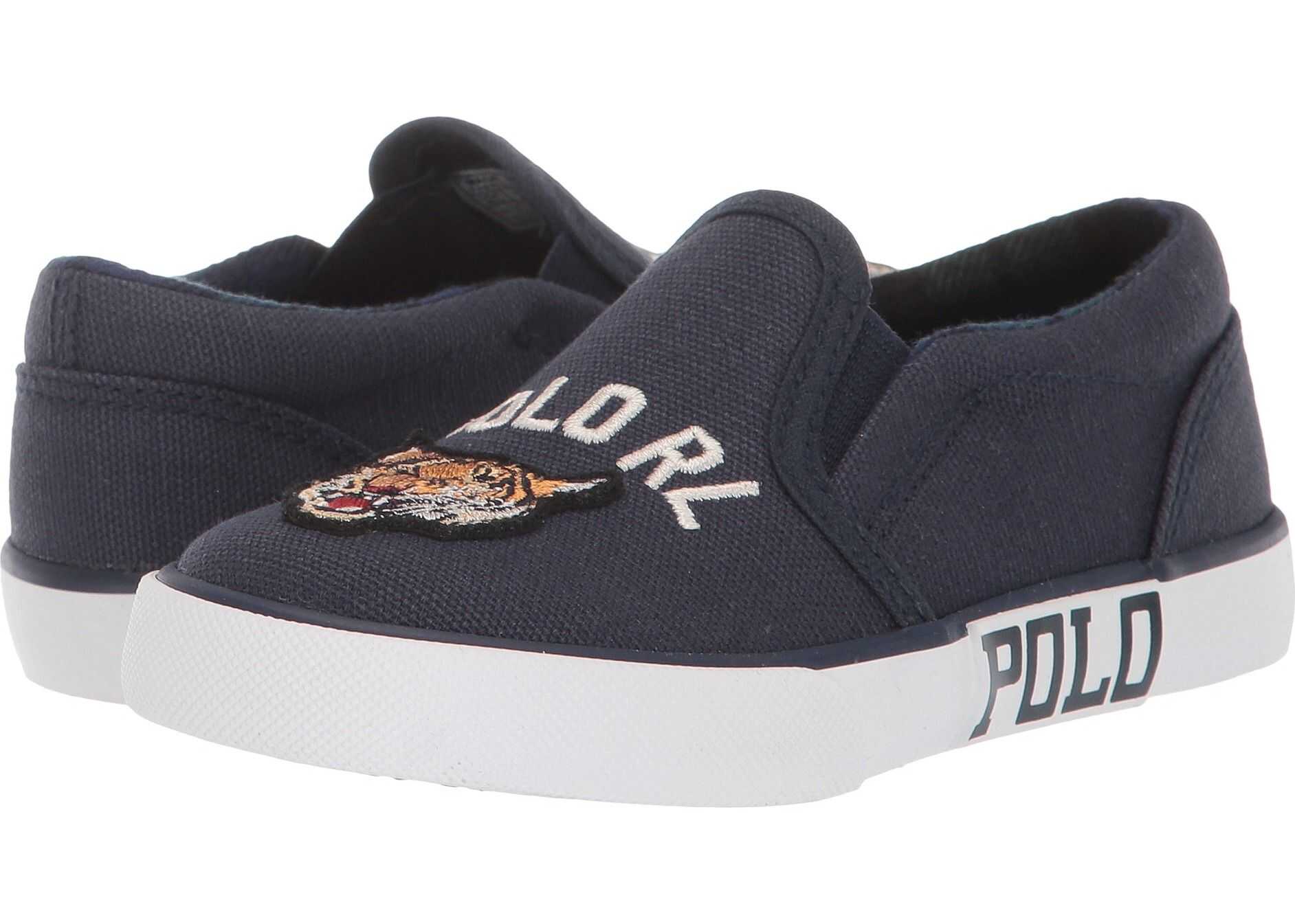 Polo Ralph Lauren Kids Bal Harbour II (Toddler) Navy Canvas/Tiger Patch