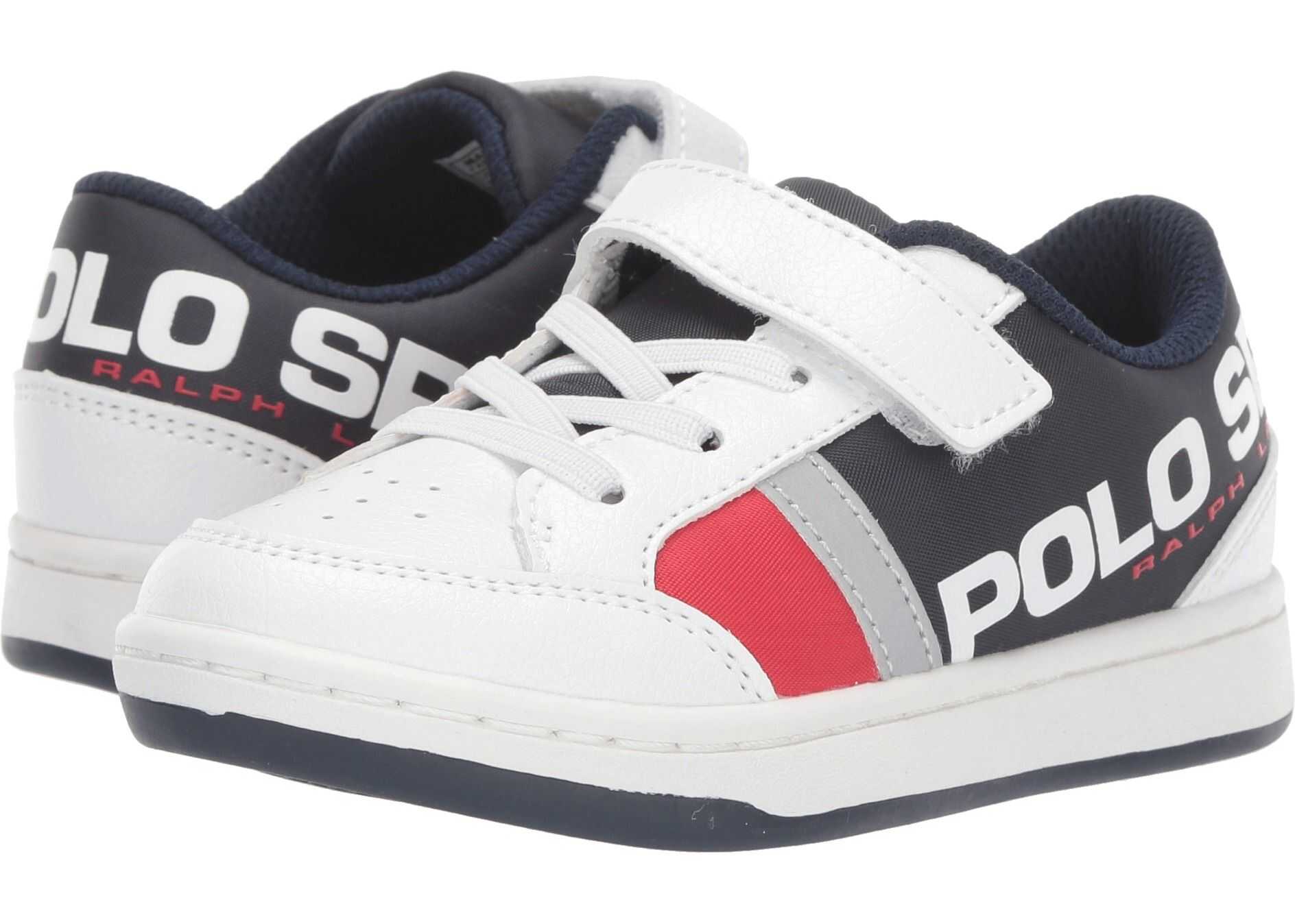 Polo Ralph Lauren Kids Belden PS (Toddler) White Tumbled/Navy/Red Nylon/Silver Reflective