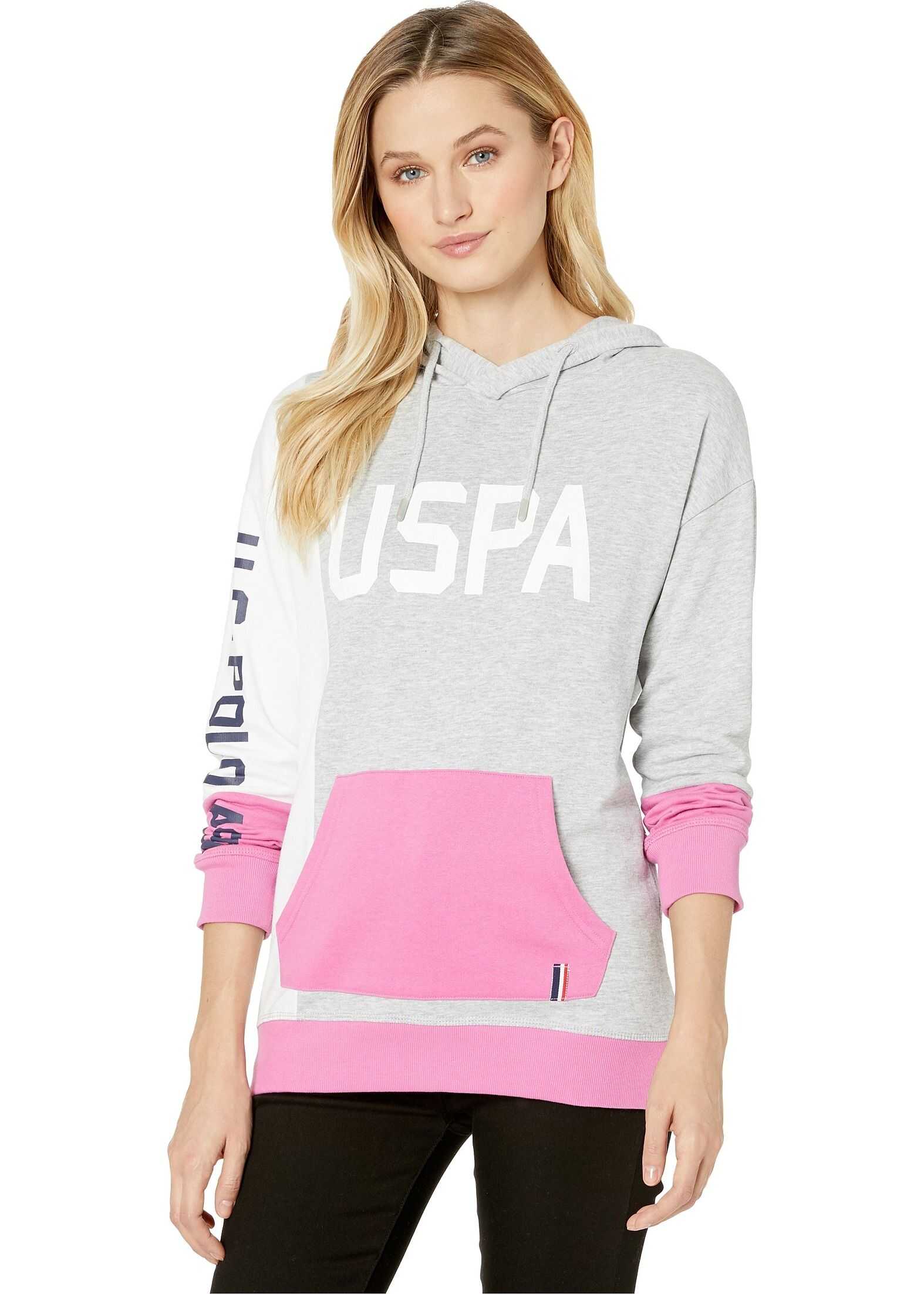 U.S. POLO ASSN. Hoodie Popover Light Heather Grey