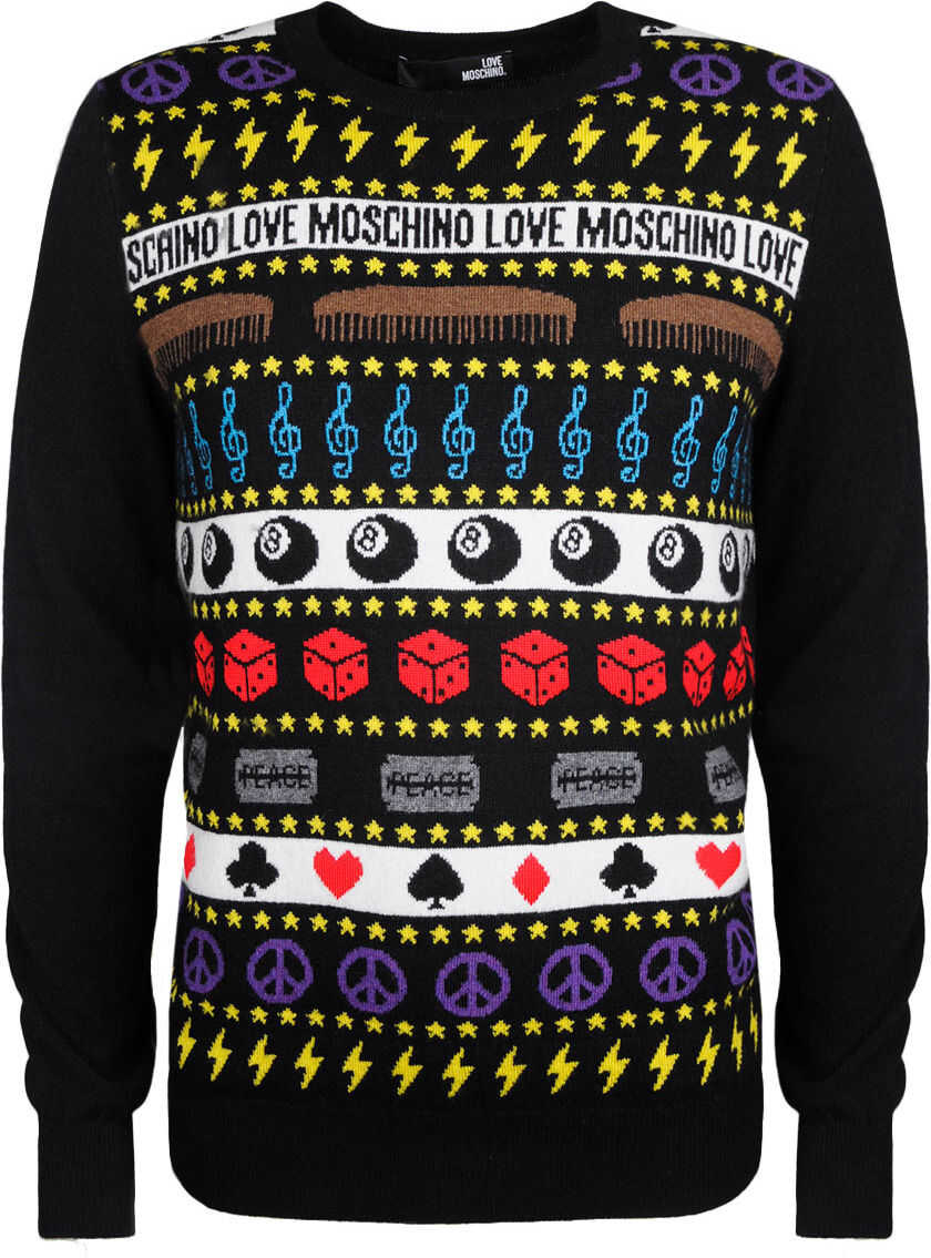 LOVE Moschino M* Czarny, Wielokolorowy