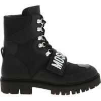 Ghete Moschino Black Ankle Boots With Logo*