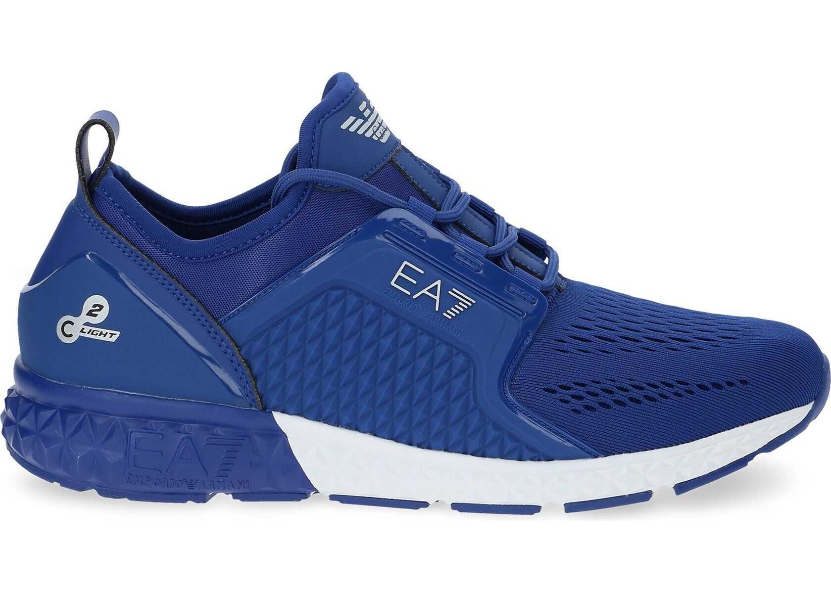 Emporio Armani Polyester Sneakers BLUE