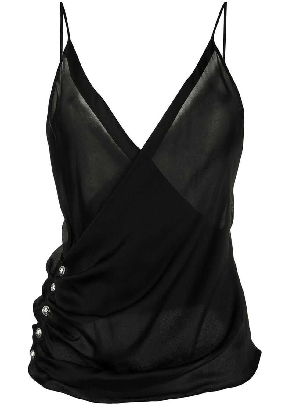 Balmain Silk Top BLACK