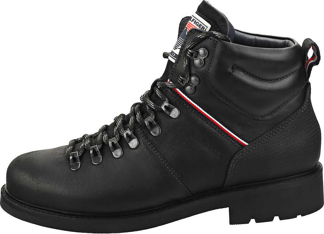 Tommy Hilfiger Material Mix Hiking Boots Casual Boots In Black* Black