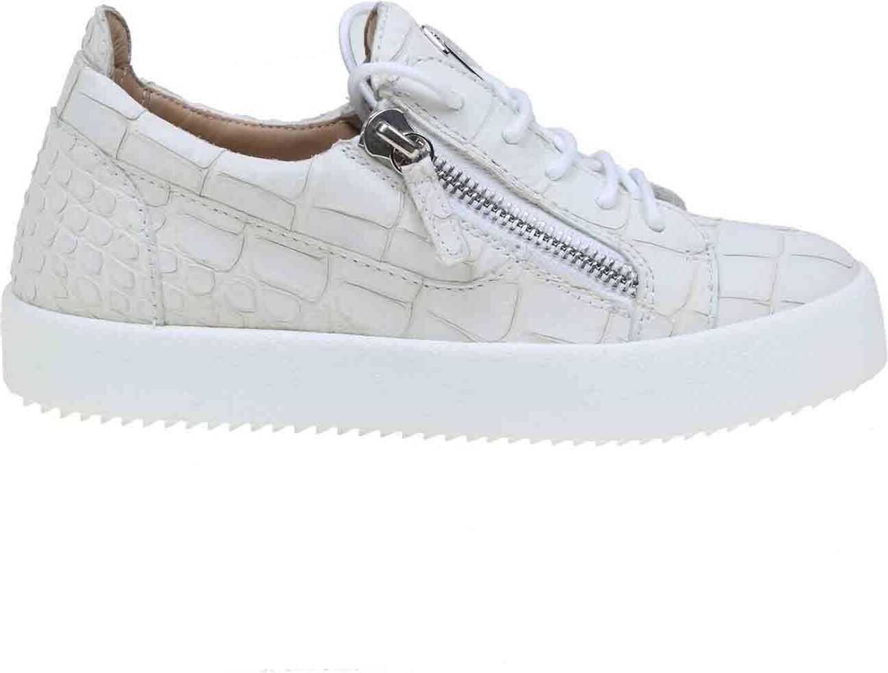 Giuseppe Zanotti Gail Coco Sneakers In White Leather White