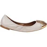 Balerini casual Tory Burch Minnie Cap-Toe Ballet Flats In Cream Color