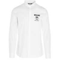 Camasi slim fit Logo Shirt In White Barbati