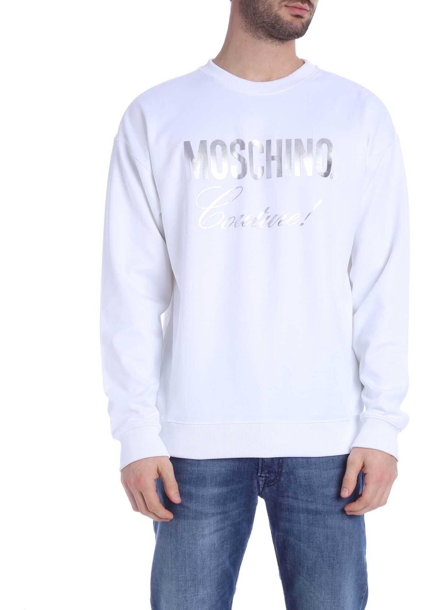 Moschino Couture Print Sweatshirt White