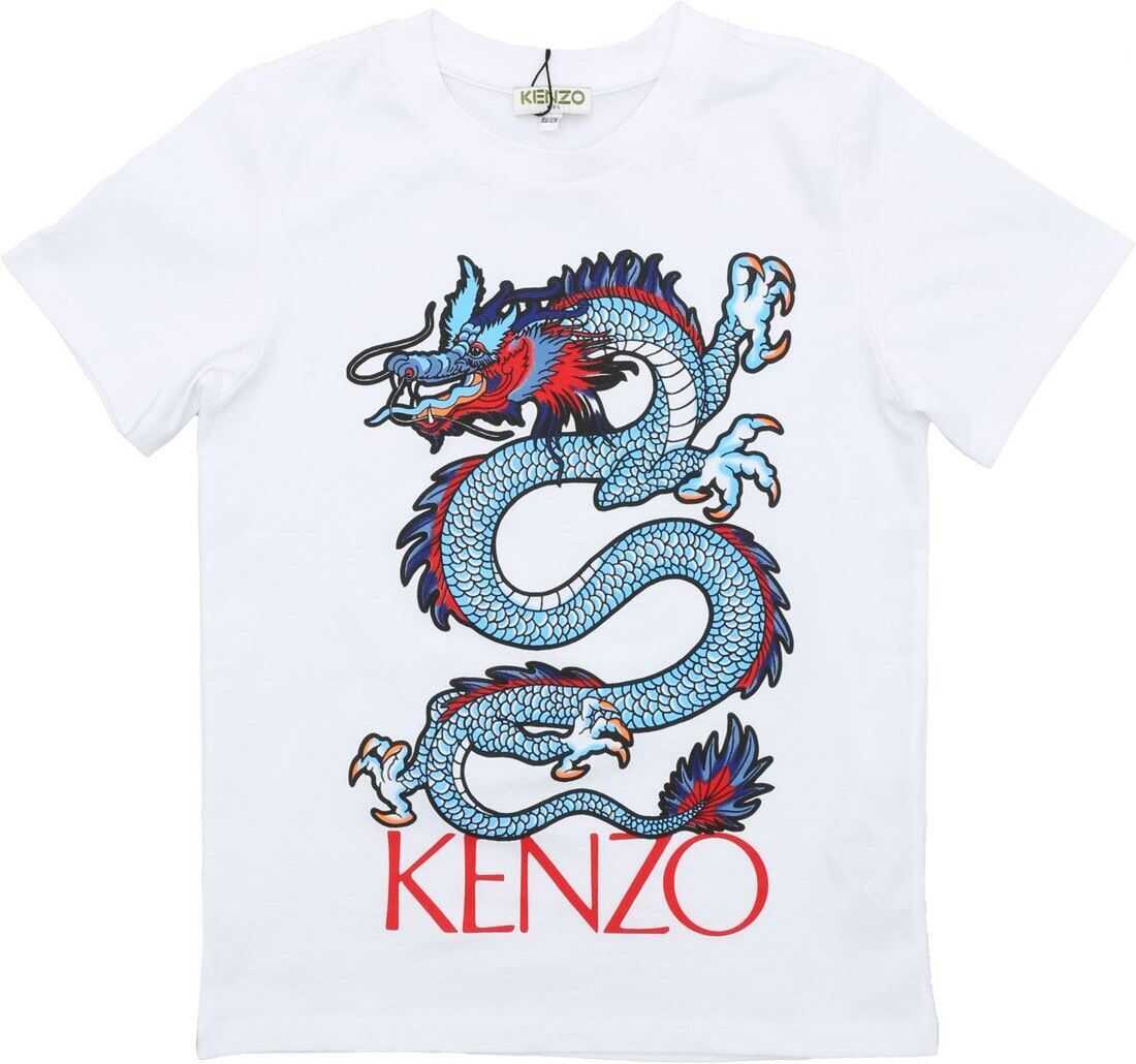 Kenzo White Japanese Dragon T-Shirt White