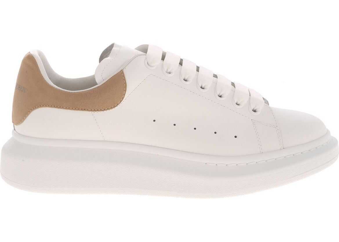 Alexander McQueen Oversized Sneakers In Sand Color With Logo White