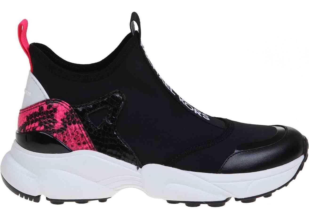Michael Kors Sock-Effect Sneakers In Black Black