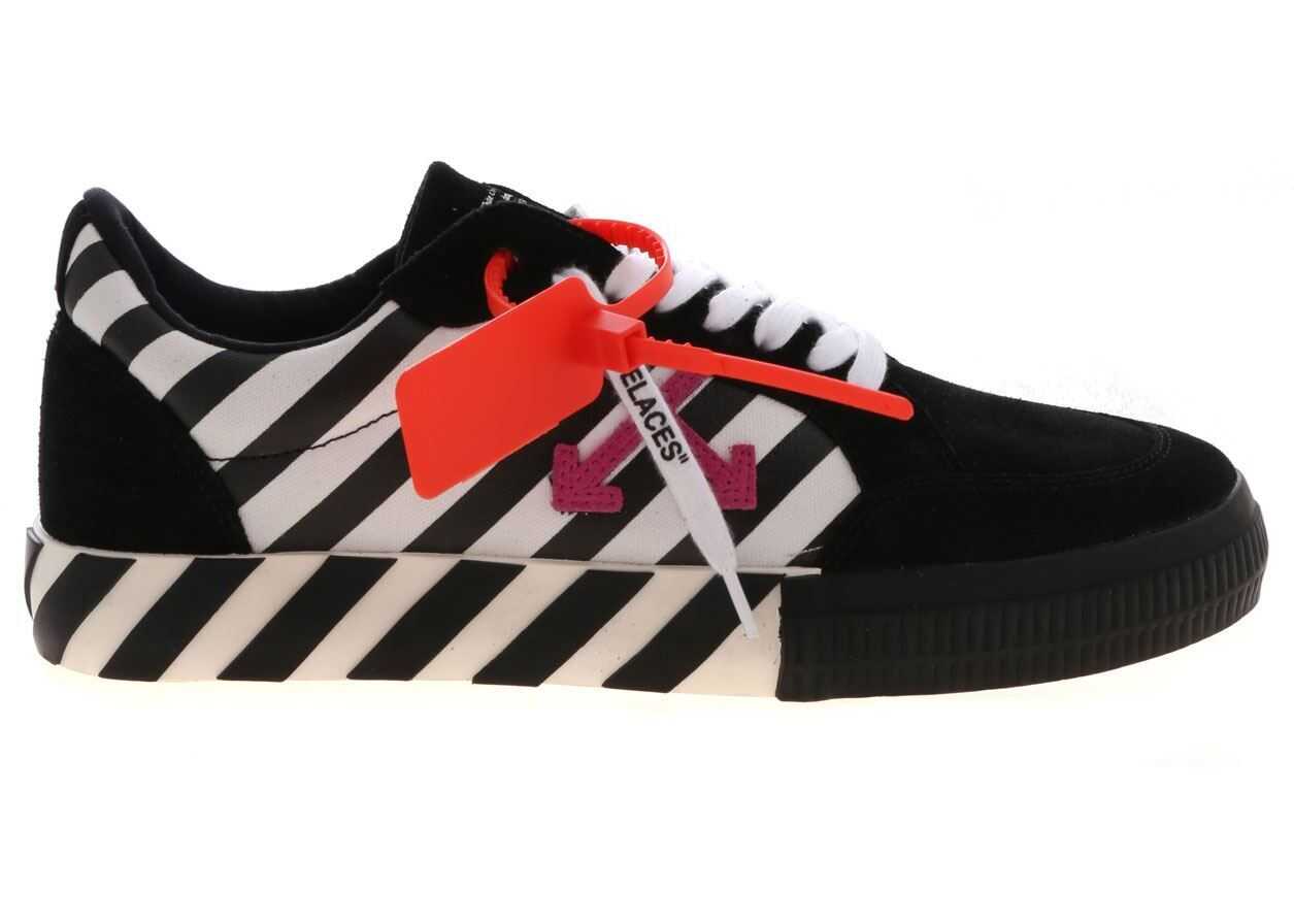 Off-White Diag Low Vulcanized Sneakers In Black Black