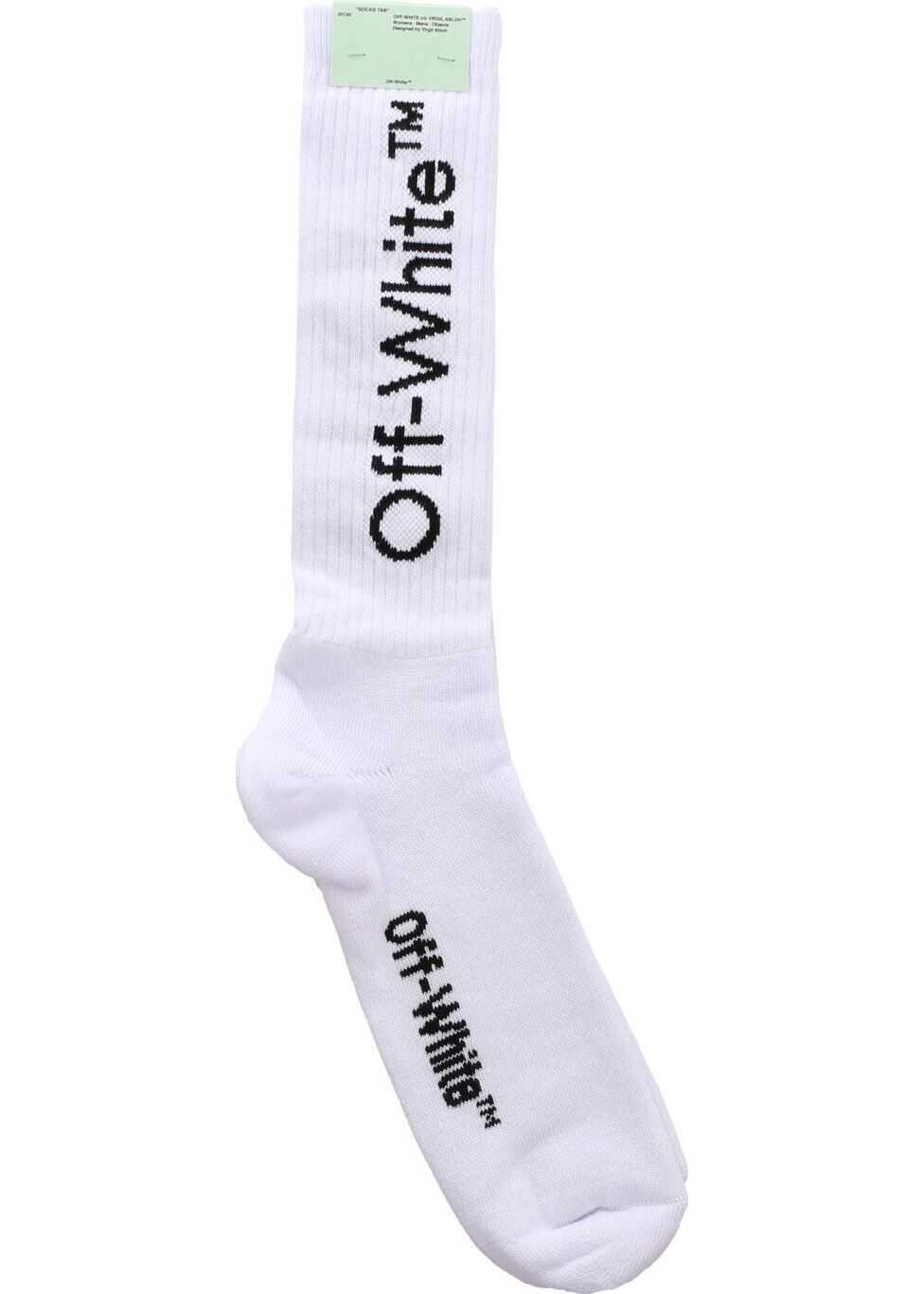 Off-White Diag Socks In White White
