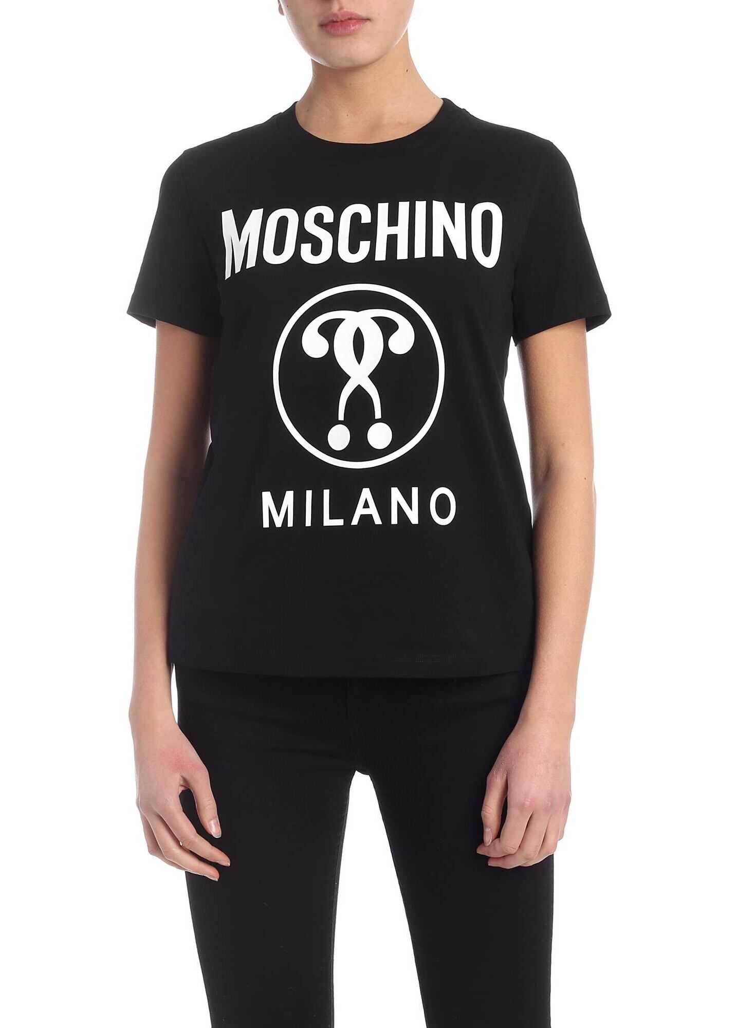 Moschino Moschino Milano T-Shirt In Black Black