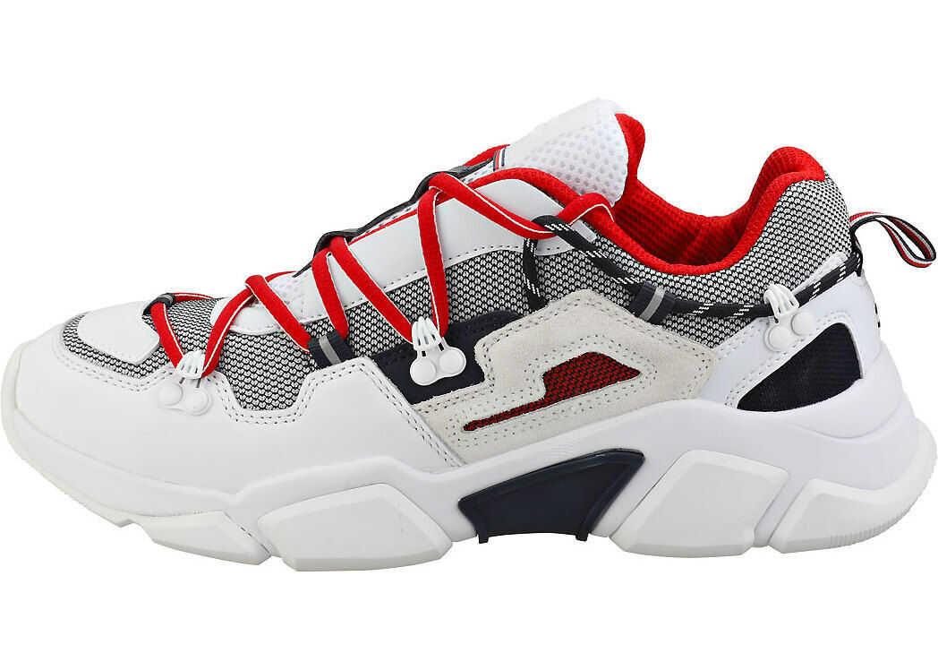 Tommy Hilfiger City Voyager Chunky Sneaker Fashion Trainers In White Navy Red White
