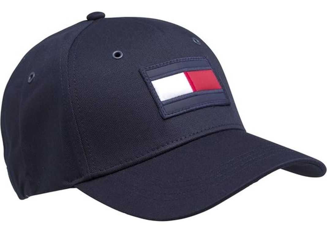 Tommy Hilfiger Big Flag Cap In Navy Blue