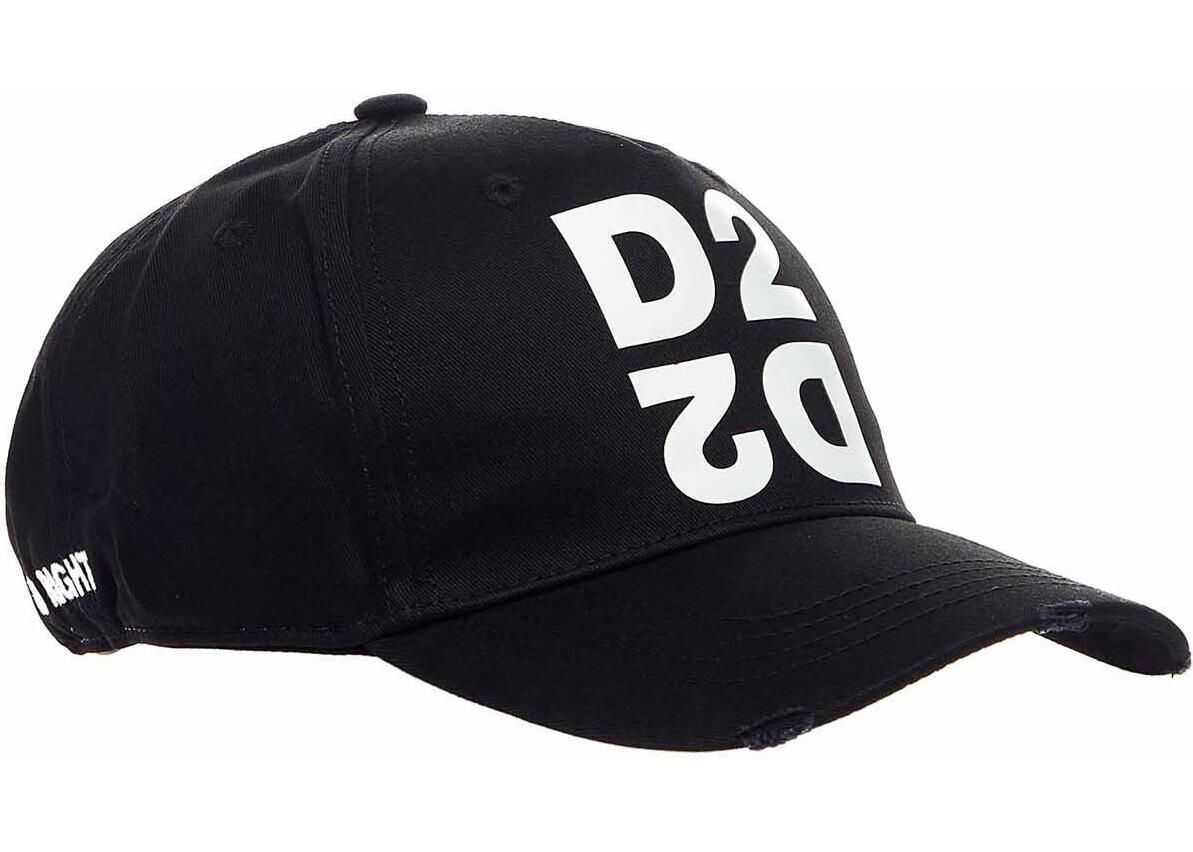 DSQUARED2 Baseball cap with logo emblem Black